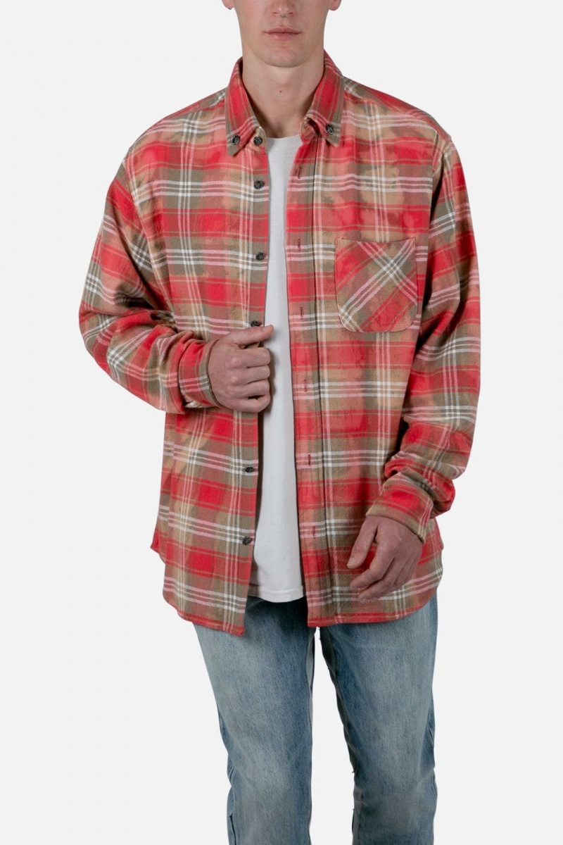 Chemises Mnml Scorpion Vintage Flannel Shirt Red/Brown  | OWC-3172810