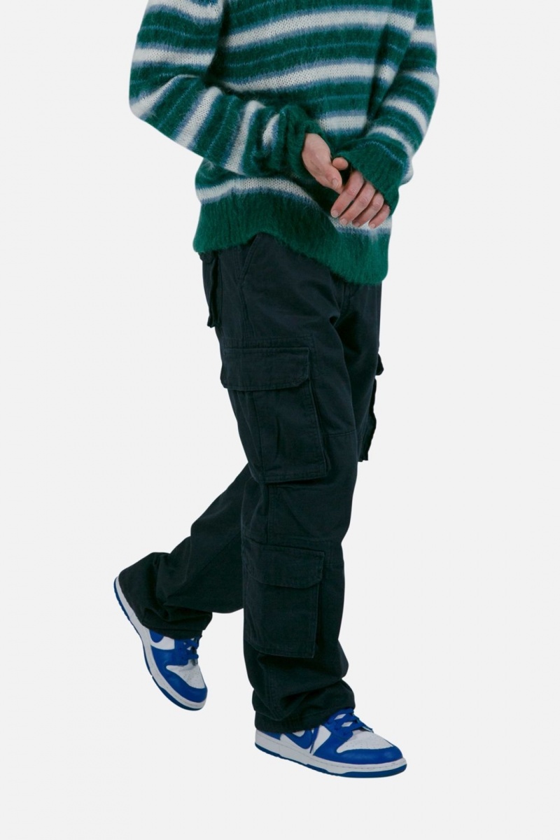 Cargos Mnml Baggy Double Cargo Pants Noir  | RBU-2972024