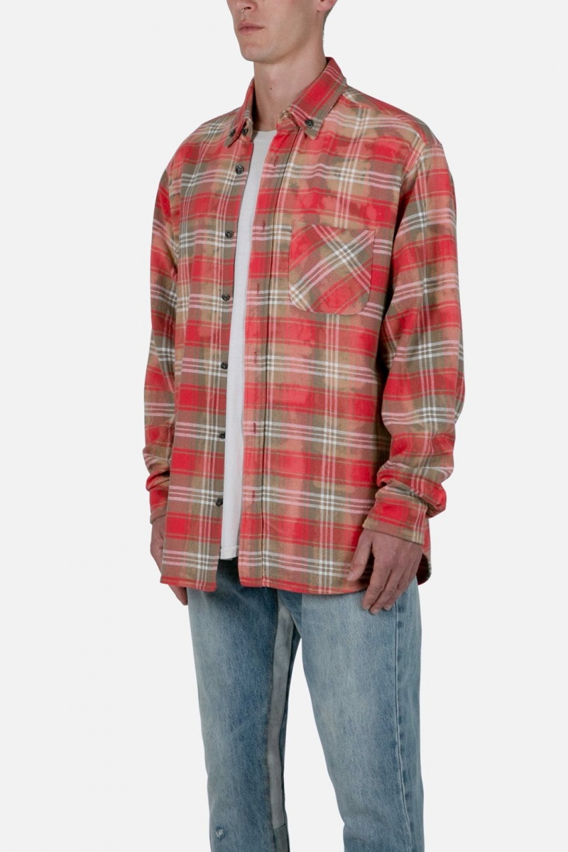 Chemises Mnml Scorpion Vintage Flannel Shirt Red/Brown  | OWC-3172810