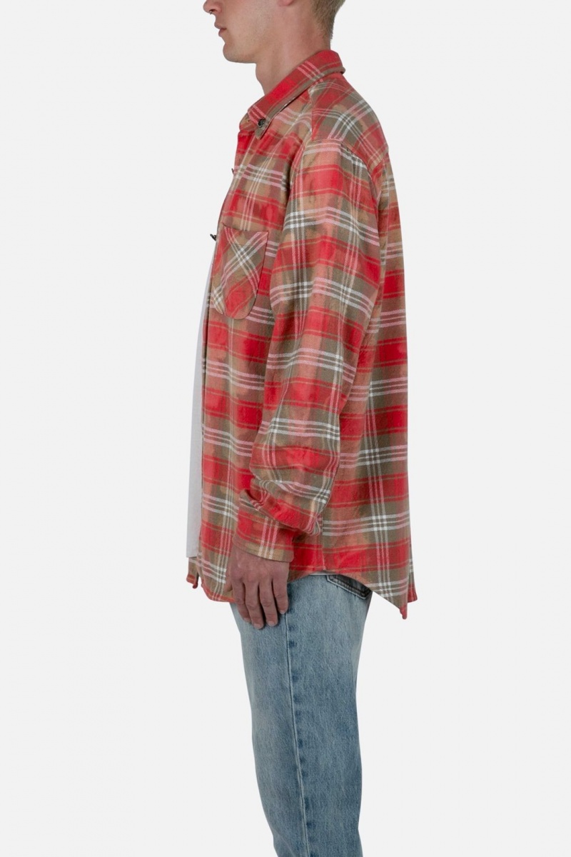 Chemises Mnml Scorpion Vintage Flannel Shirt Red/Brown  | OWC-3172810