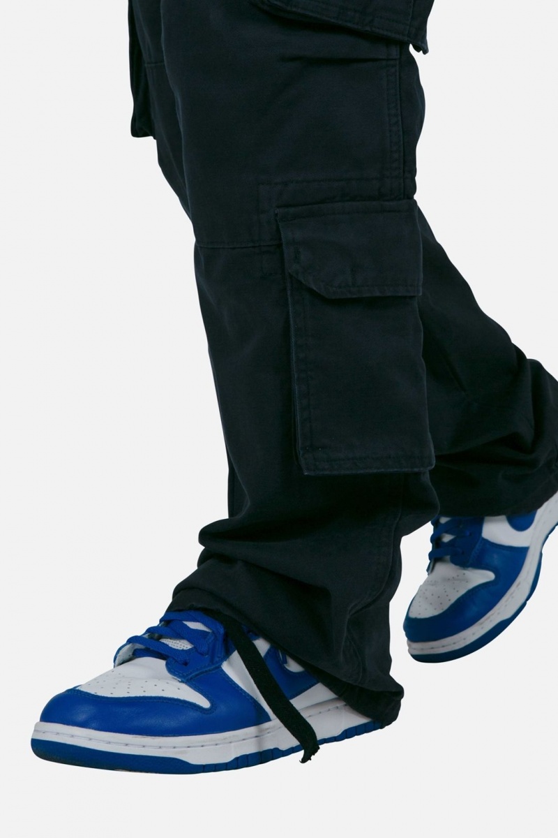 Cargos Mnml Baggy Double Cargo Pants Noir  | RBU-2972024