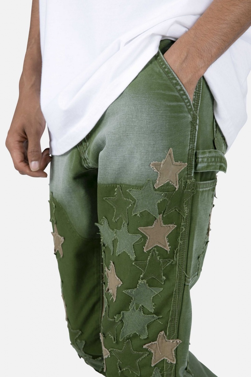 Flare Denim Mnml B451 Star Flare Denim Vert Olive Homme | HVN-6232059