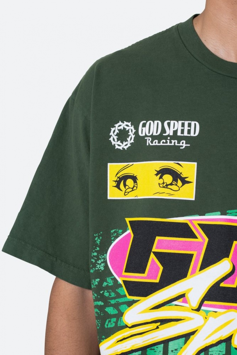 Tees Mnml God Speed Tee Vert  | JDU-1291706