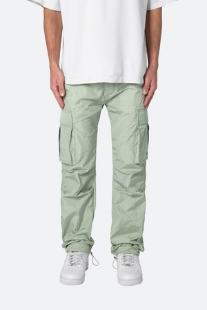 Baggy Denim Mnml Crinkle Cargo Pants Vert  | IIS-8088184