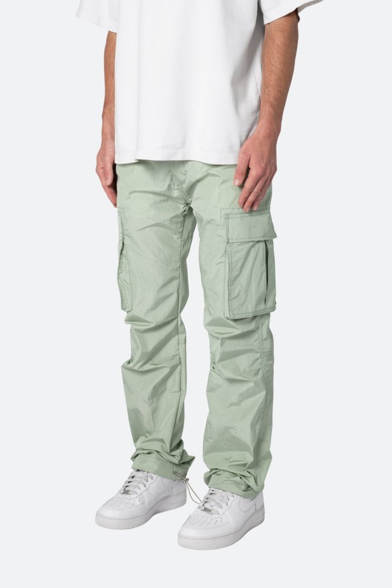 Baggy Denim Mnml Crinkle Cargo Pants Vert  | IIS-8088184