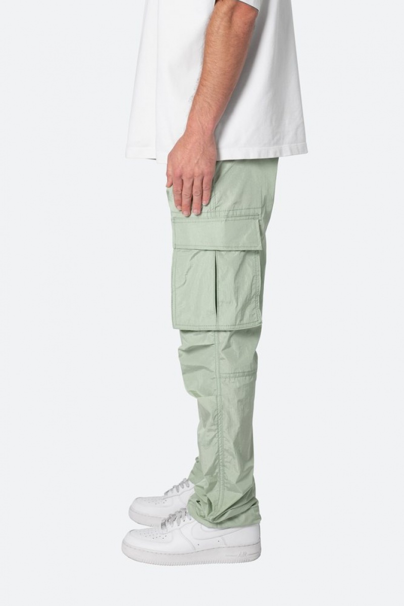 Baggy Denim Mnml Crinkle Cargo Pants Vert  | IIS-8088184