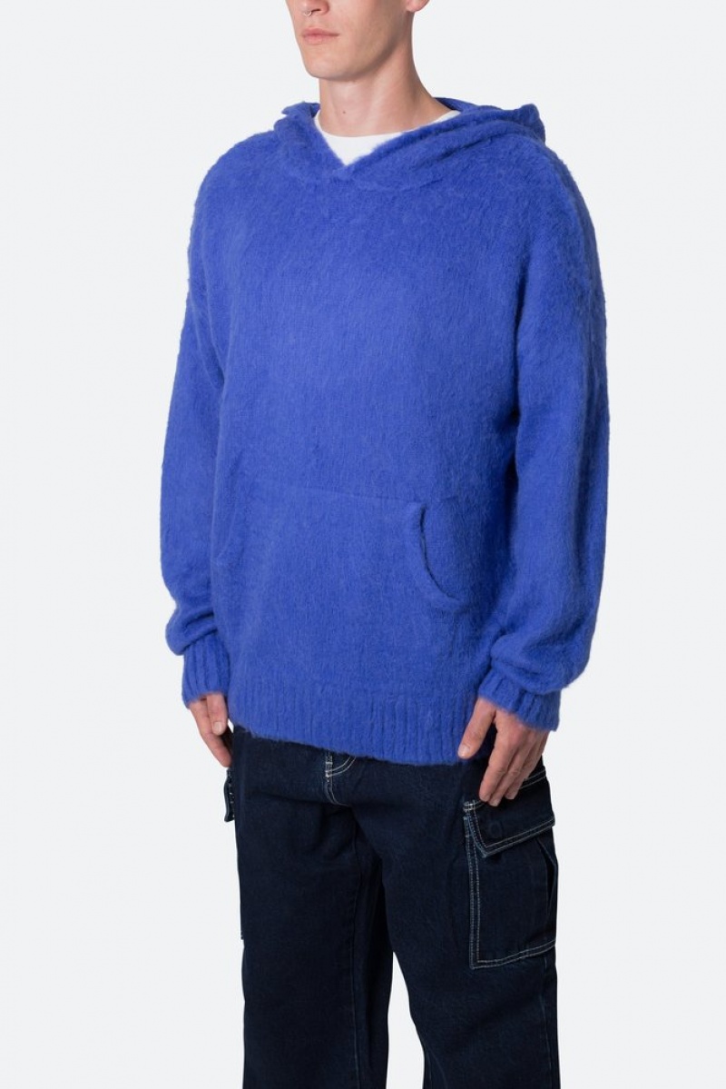 Hoodies Mnml Mohair Hoodie Bleu  | ZYL-1725917