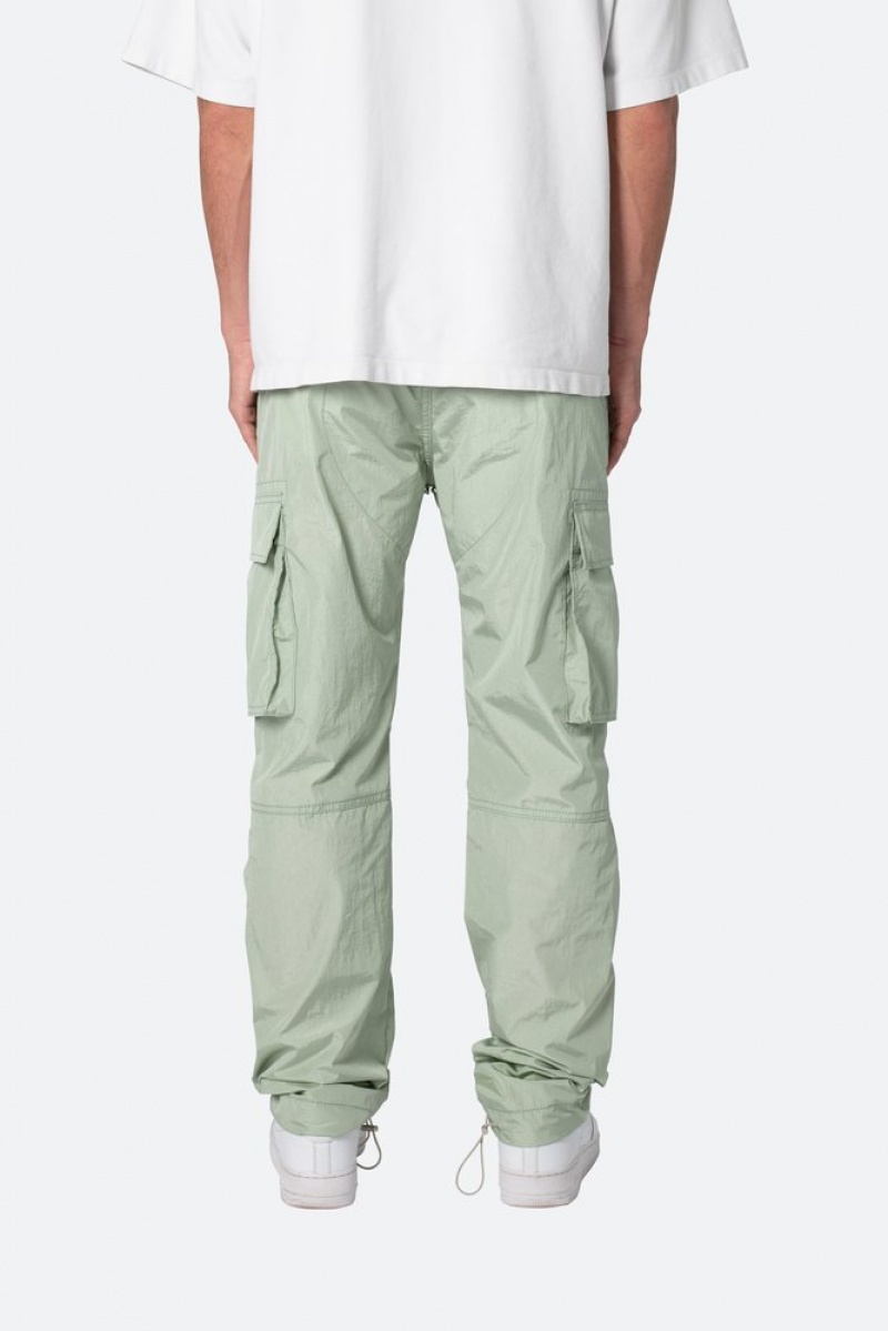 Baggy Denim Mnml Crinkle Cargo Pants Vert  | IIS-8088184