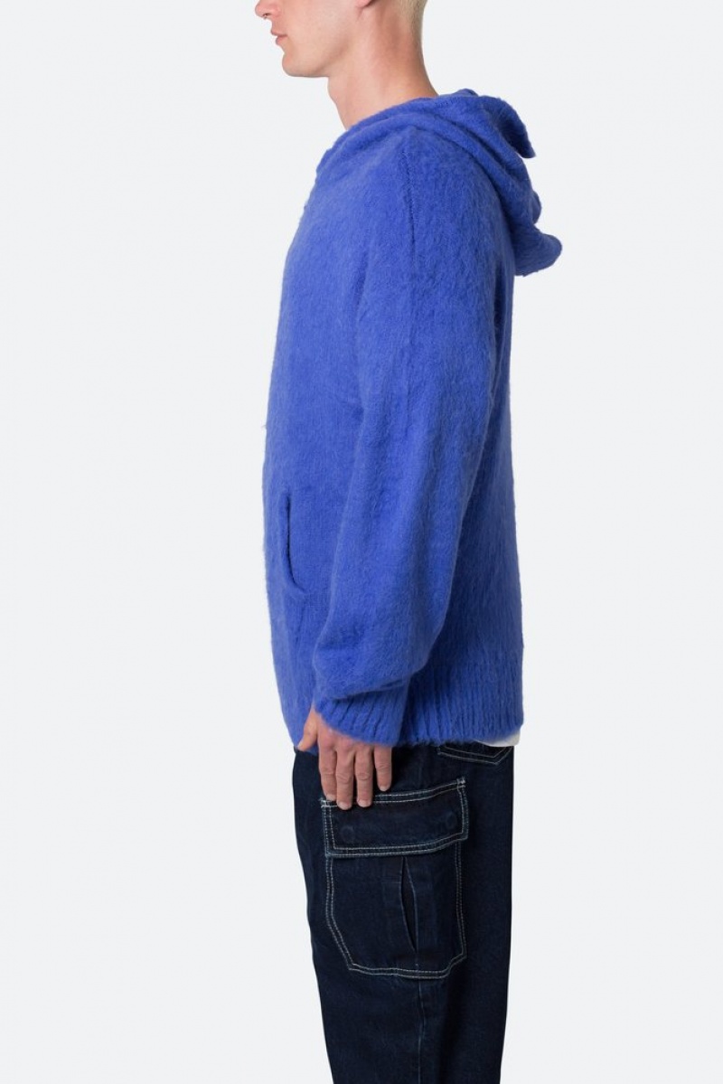 Hoodies Mnml Mohair Hoodie Bleu  | ZYL-1725917