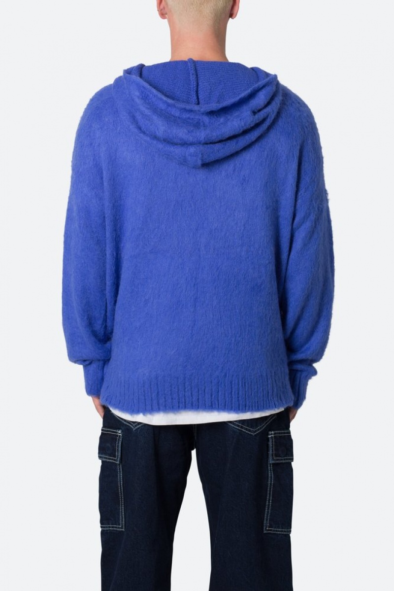 Hoodies Mnml Mohair Hoodie Bleu  | ZYL-1725917