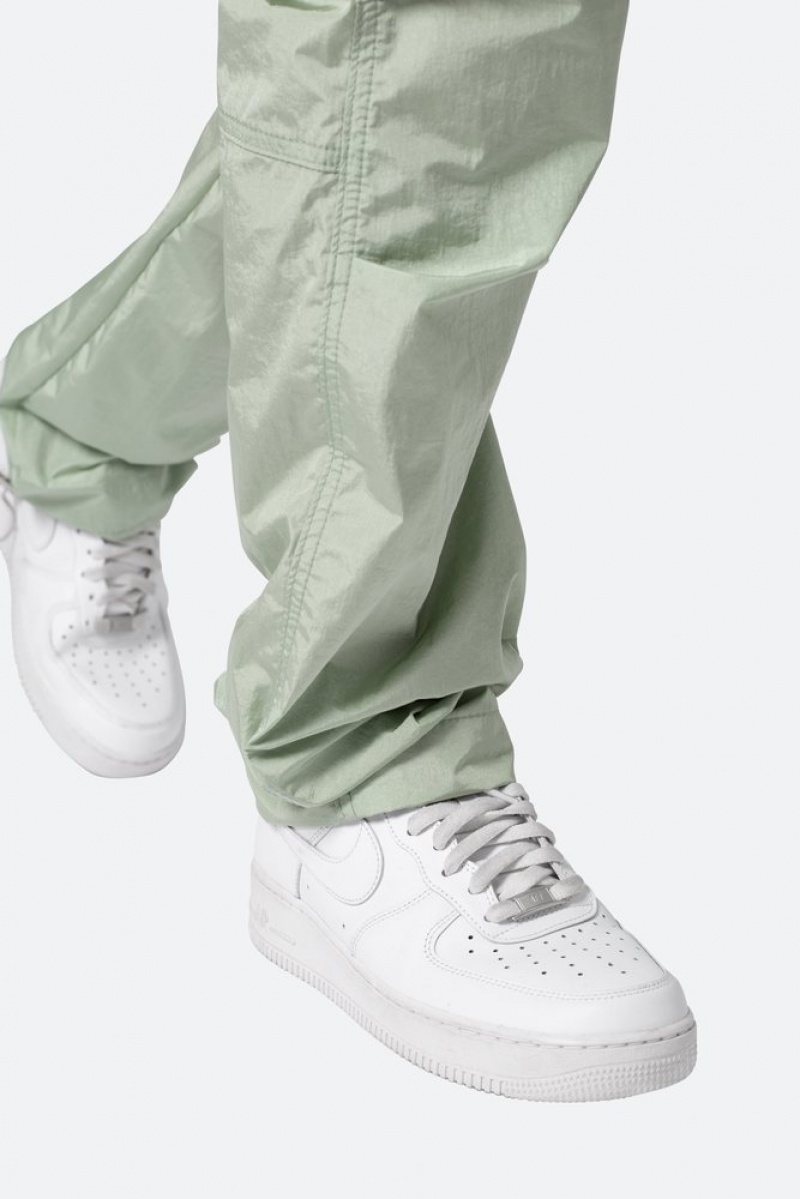 Baggy Denim Mnml Crinkle Cargo Pants Vert  | IIS-8088184