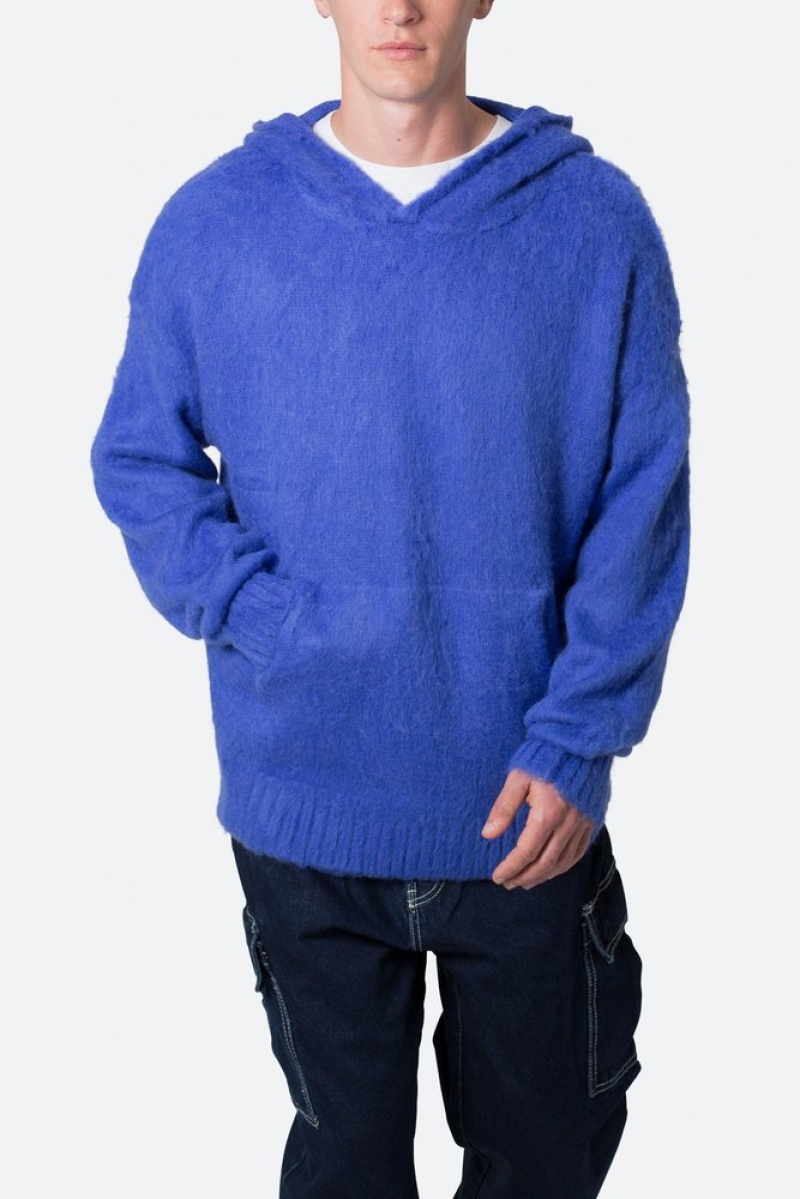 Hoodies Mnml Mohair Hoodie Bleu  | ZYL-1725917