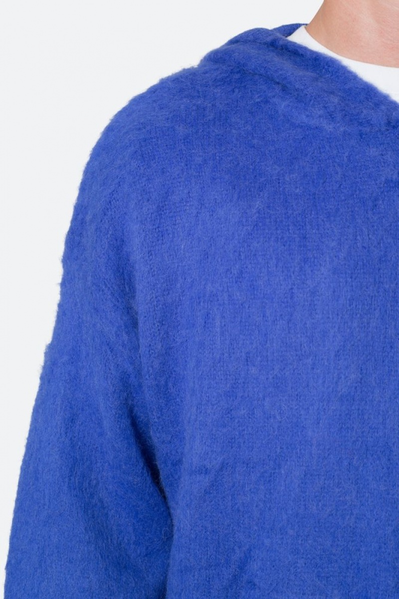 Hoodies Mnml Mohair Hoodie Bleu  | ZYL-1725917