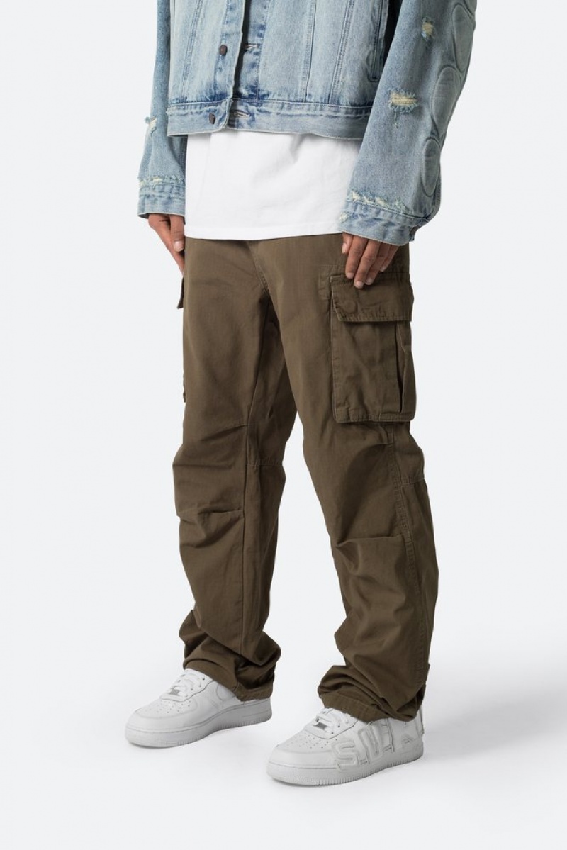 Cargos Mnml Ultra Baggy Vintage Cargo Pants Vert Olive  | FBD-0376713