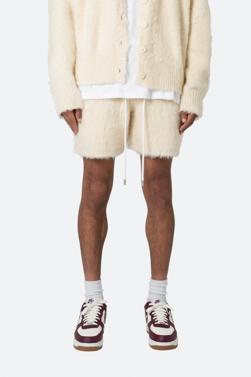 Short Mnml Fuzzy Sweatshorts Blanche  | ZVB-8541000