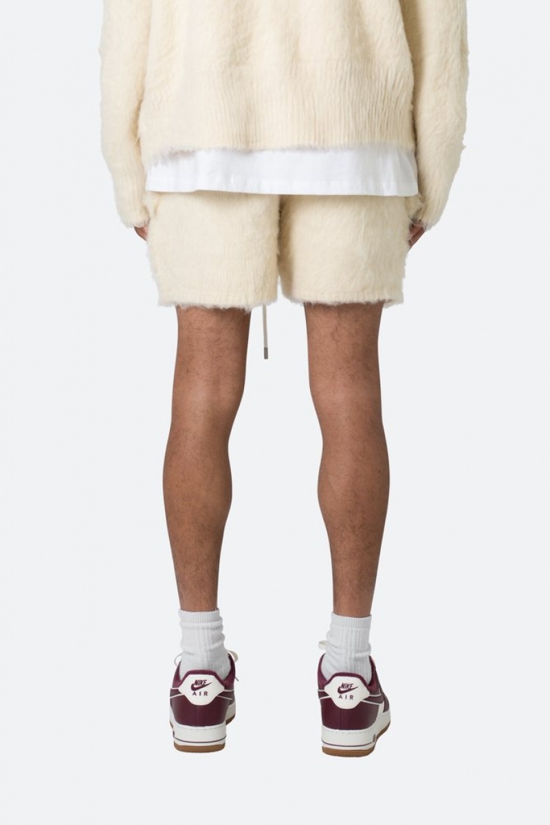 Short Mnml Fuzzy Sweatshorts Blanche  | ZVB-8541000