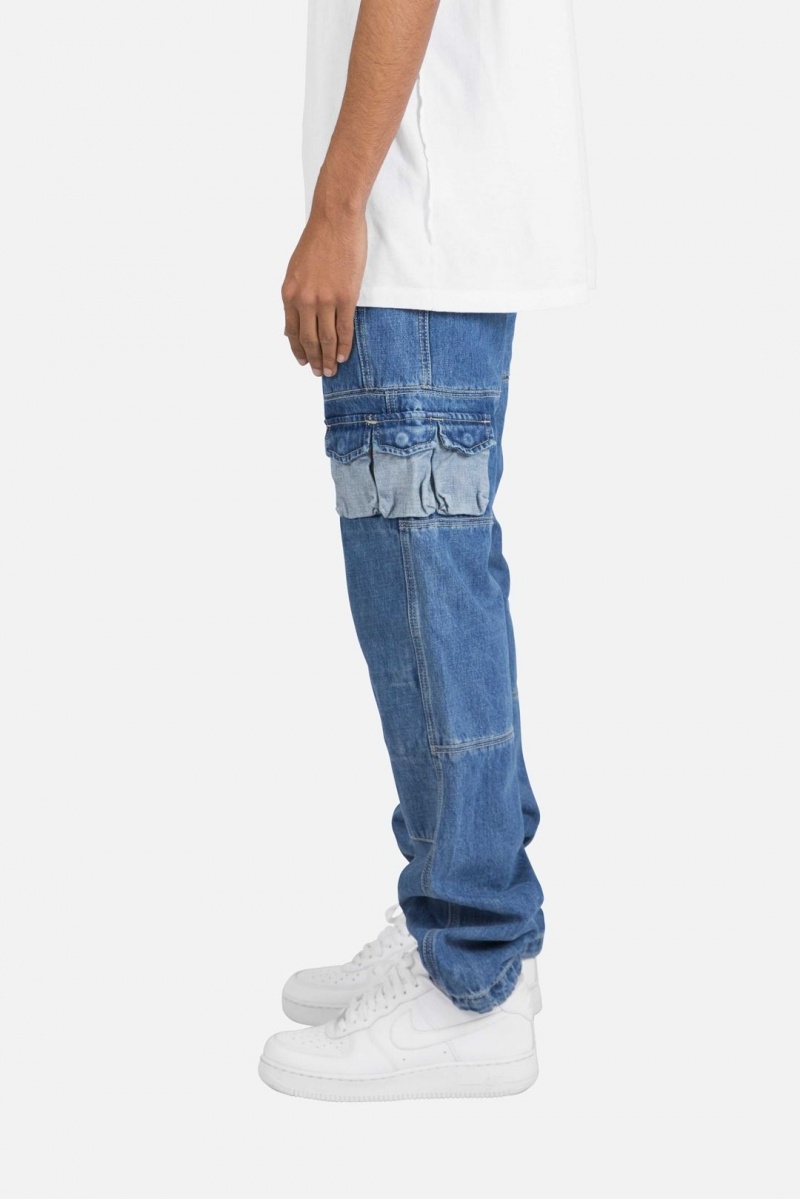 Baggy Denim Mnml V244 Cargo Baggy Denim Bleu Homme | RFC-1823097