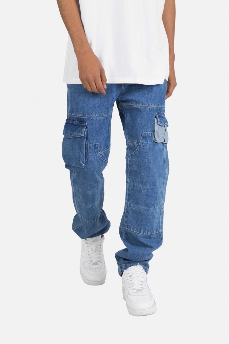 Baggy Denim Mnml V244 Cargo Baggy Denim Bleu Homme | RFC-1823097