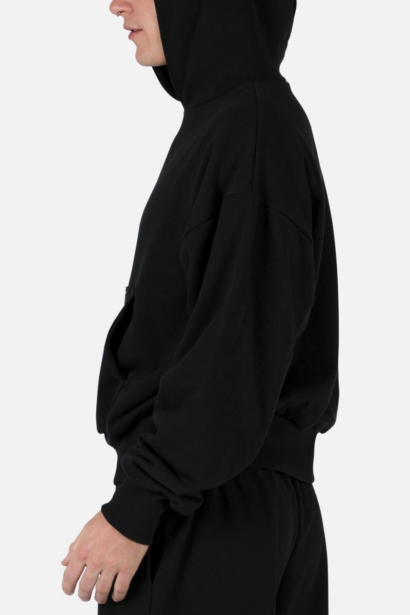 Sweats Mnml Double Layer Hoodie Noir Homme | MNJ-7572576