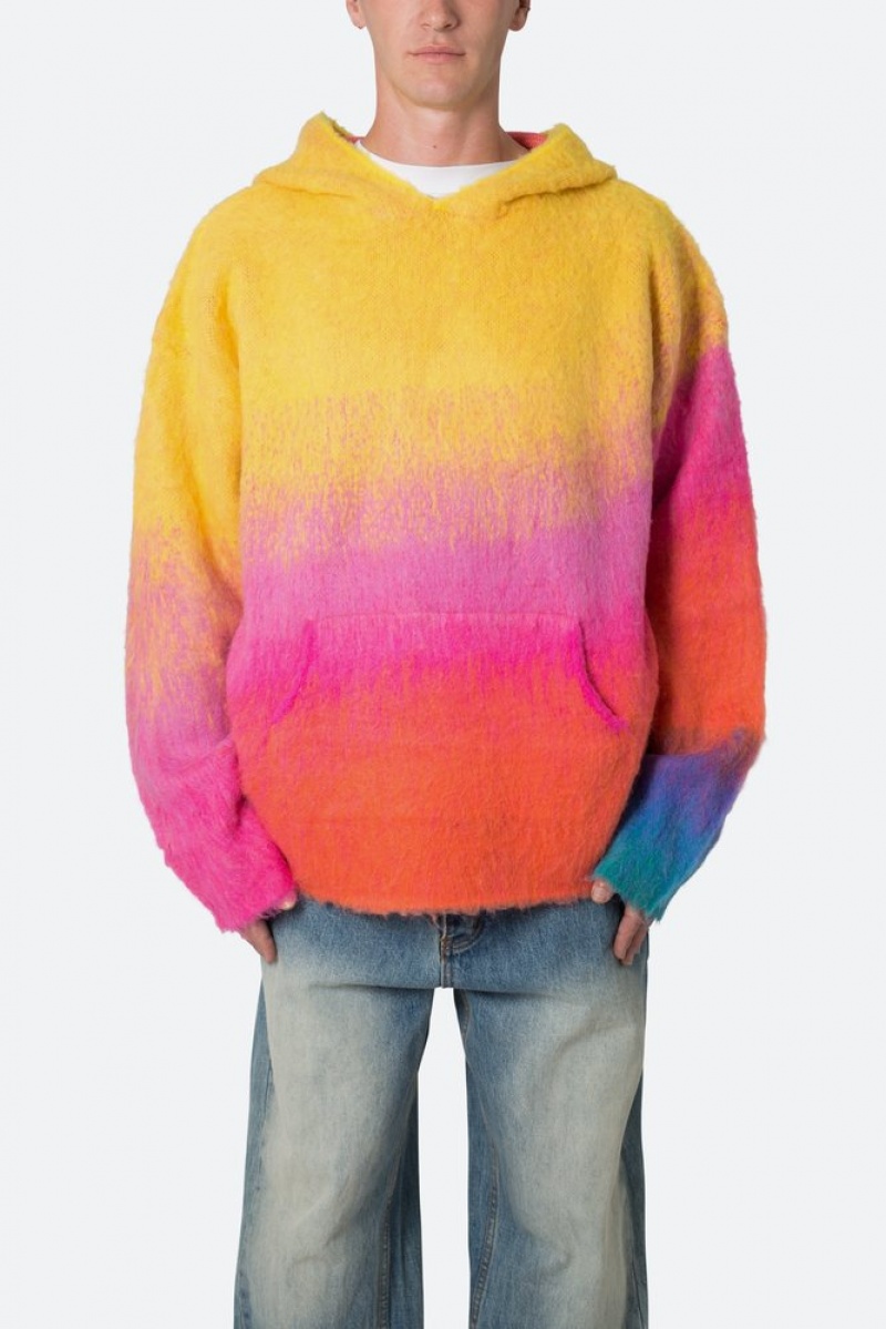 Hoodies Mnml Brushed Gradient Hoodie Multi  | SVQ-9275107