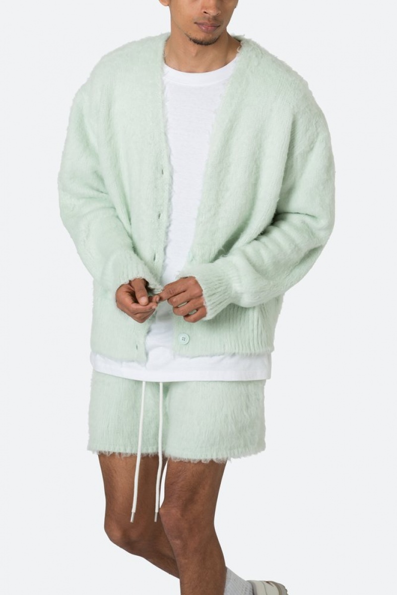 Sweats Mnml Fuzzy Cardigan Pull Menthe  | QRT-4220778