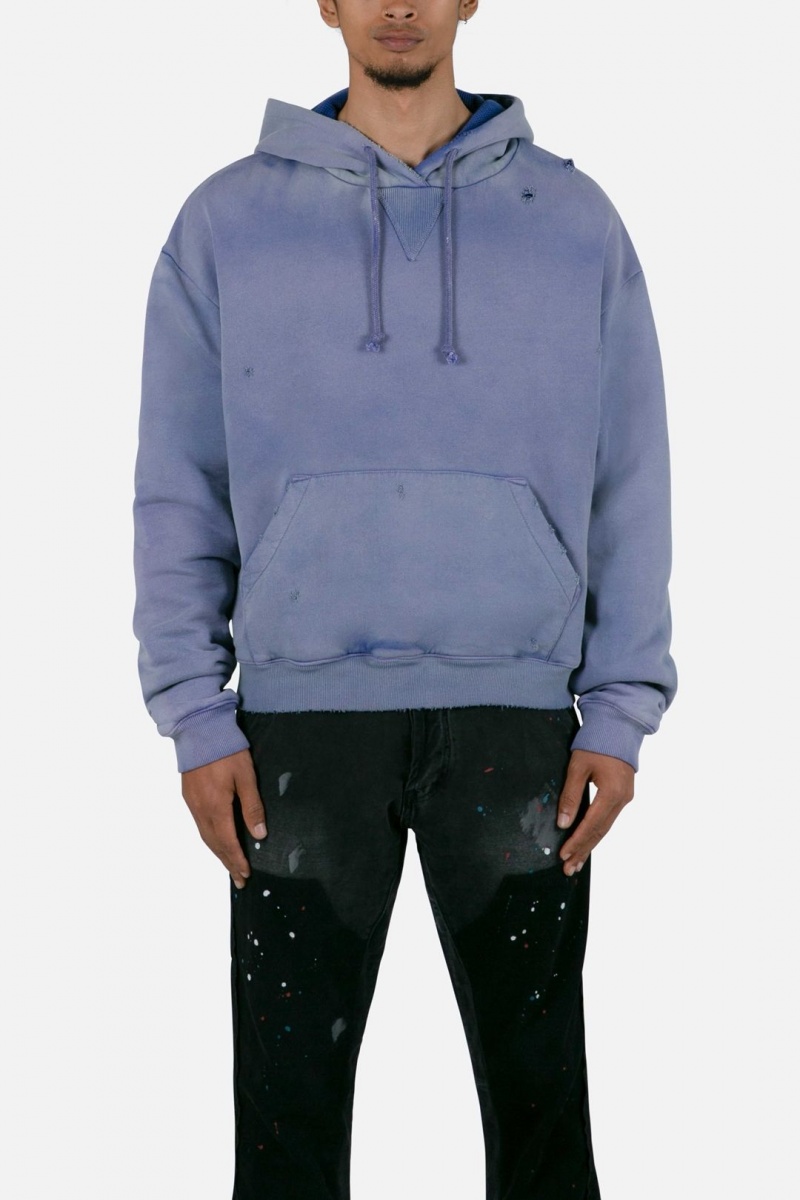 Sweats Mnml Sunbleached Hoodie Violette Homme | XWZ-9006183