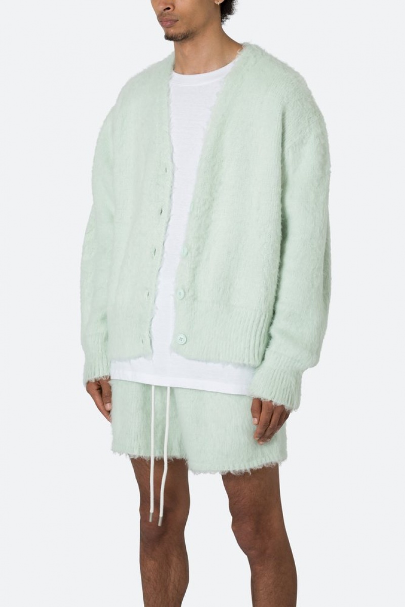 Sweats Mnml Fuzzy Cardigan Pull Menthe  | QRT-4220778