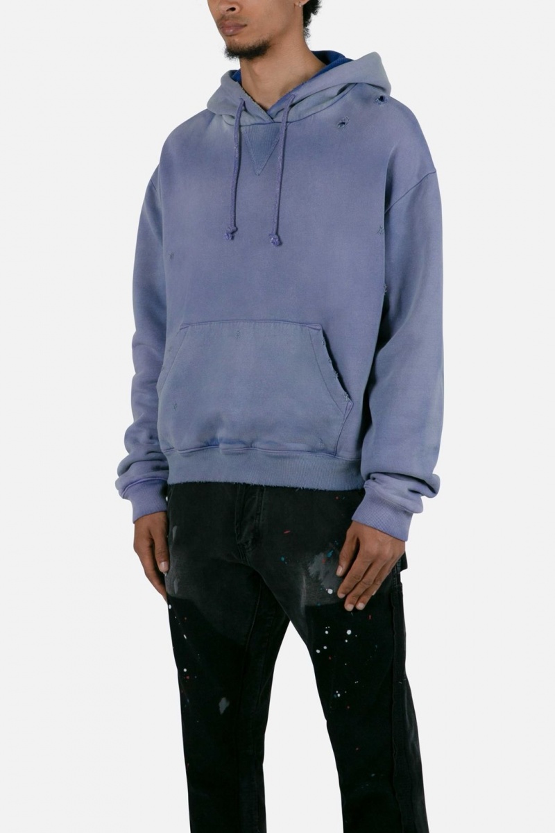 Sweats Mnml Sunbleached Hoodie Violette Homme | XWZ-9006183