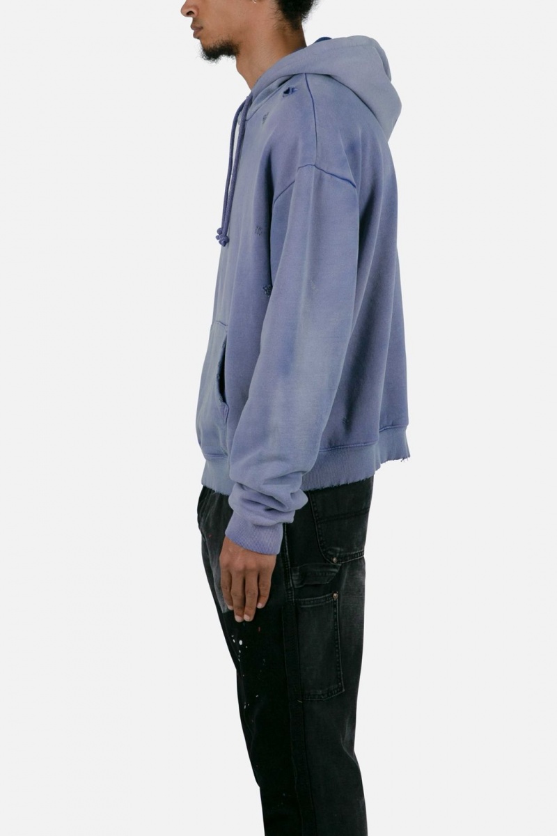 Sweats Mnml Sunbleached Hoodie Violette Homme | XWZ-9006183