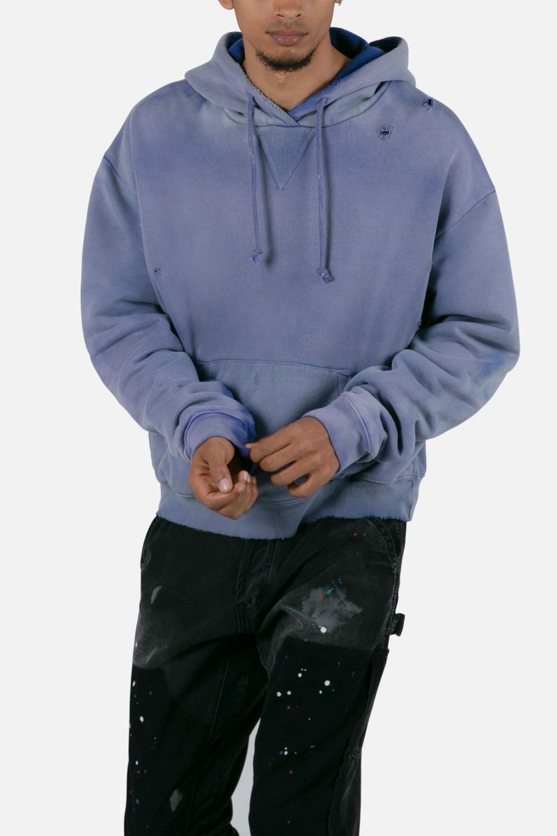 Sweats Mnml Sunbleached Hoodie Violette Homme | XWZ-9006183