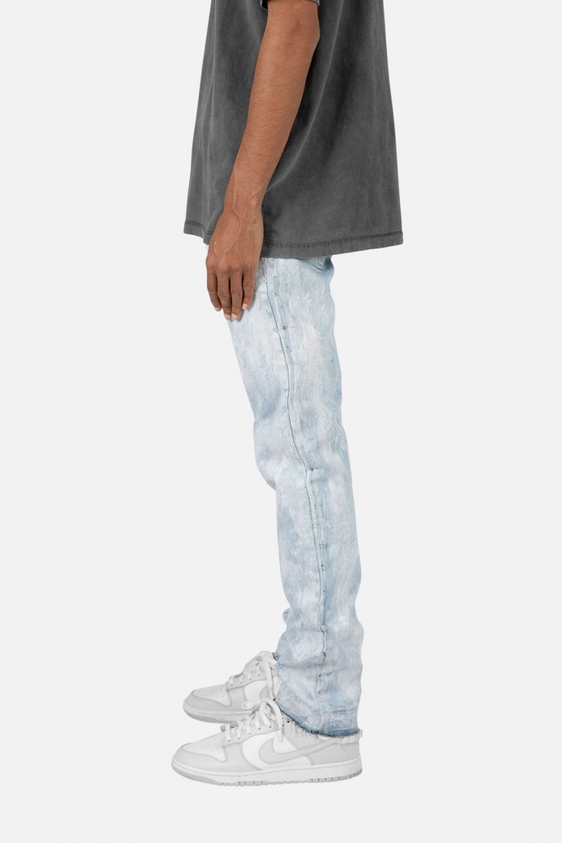 Jean Mnml M358 Painted Slim Denim Blue/White Homme | ZVG-7992218