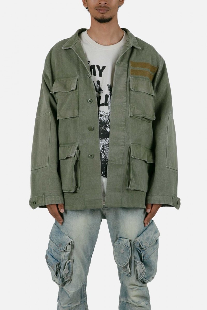 Veste Mnml Vintage Army Jacket Vert Olive  | XEH-3195827