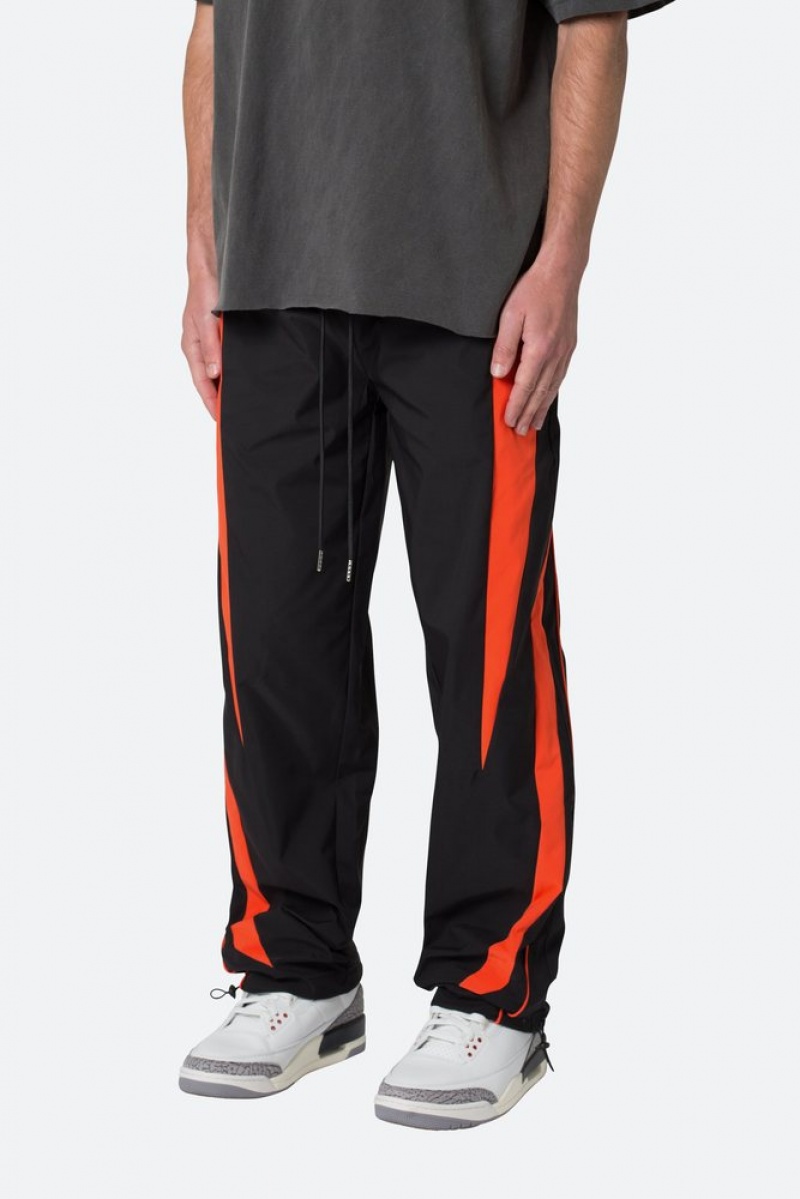 Pantalon De Survetement Mnml Rayé Piste Pants Black/Orange  | WSF-1494574