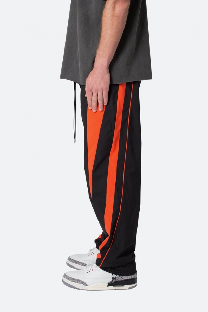 Pantalon De Survetement Mnml Rayé Piste Pants Black/Orange  | WSF-1494574