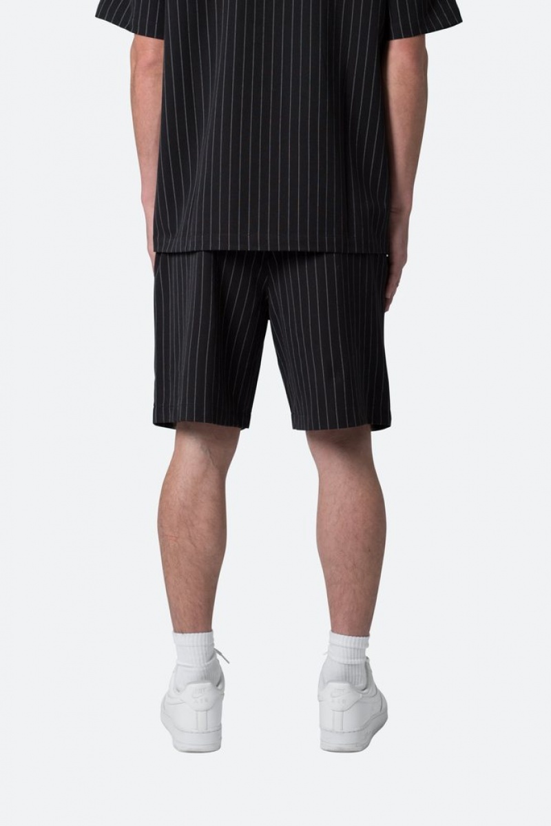 Short Mnml Pinstripe Shorts Noir  | JDO-7143362