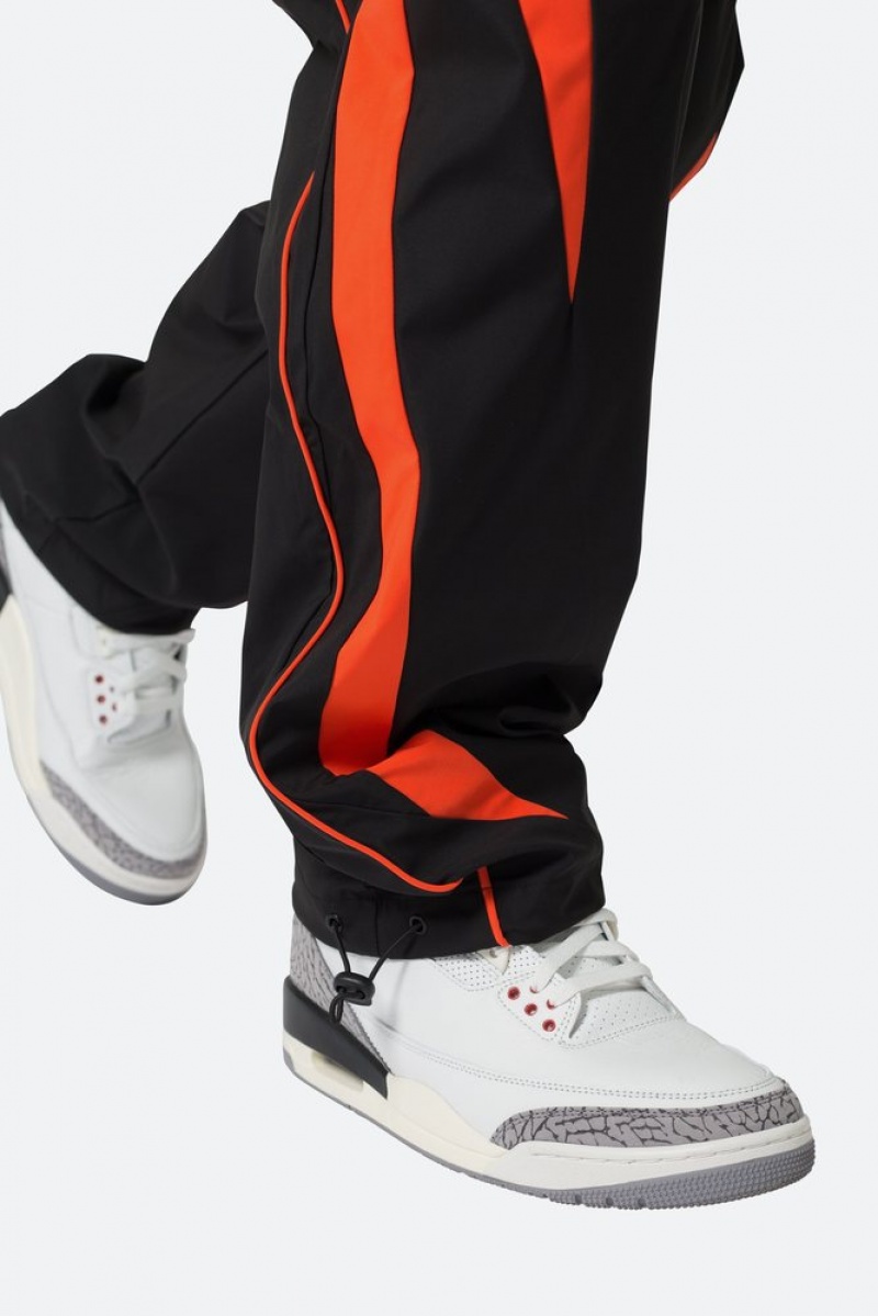 Pantalon De Survetement Mnml Rayé Piste Pants Black/Orange  | WSF-1494574