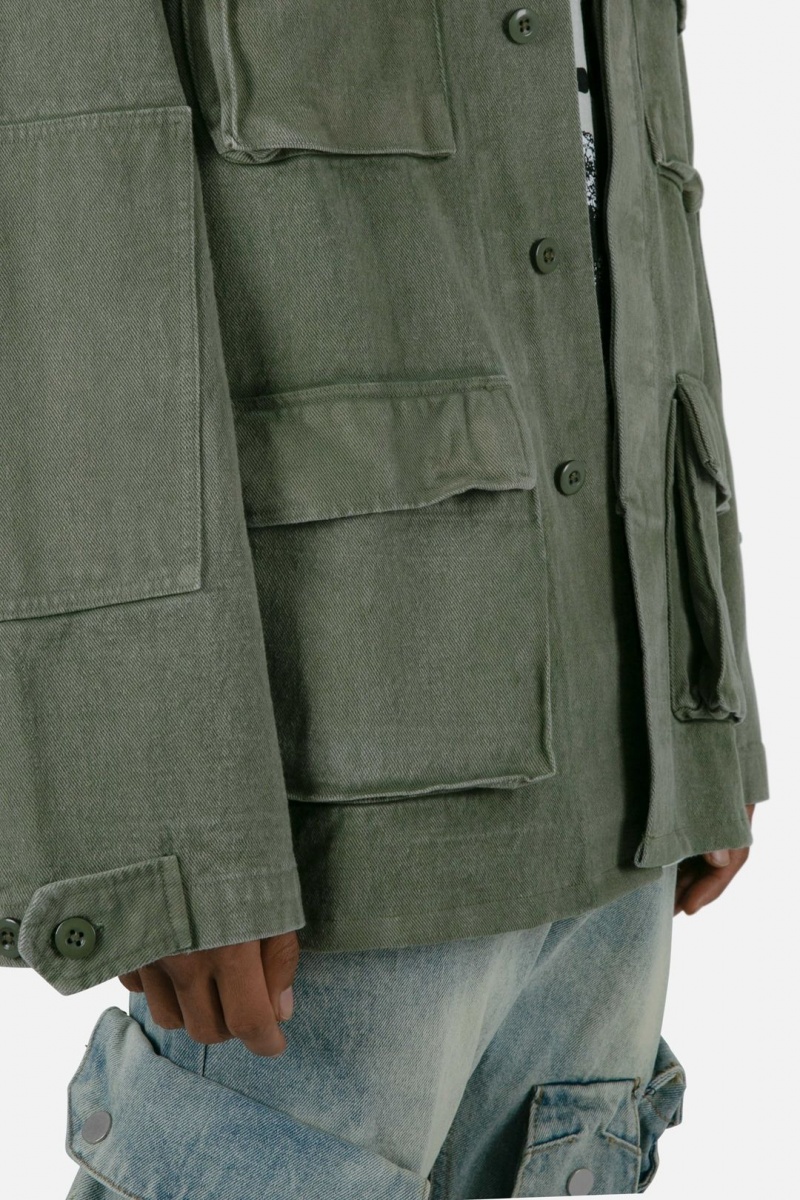 Veste Mnml Vintage Army Jacket Vert Olive  | XEH-3195827