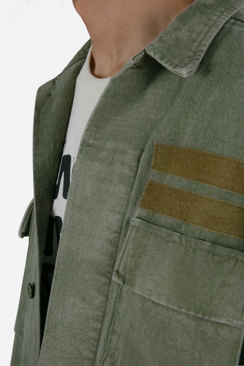 Veste Mnml Vintage Army Jacket Vert Olive  | XEH-3195827