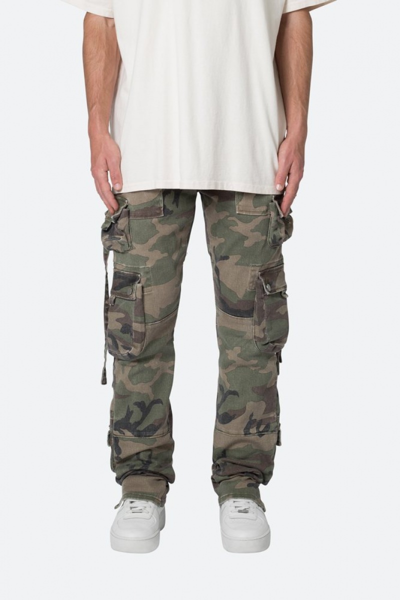 Straight Denim Mnml D152 Cargo Pants Camouflage  | RLL-6758579