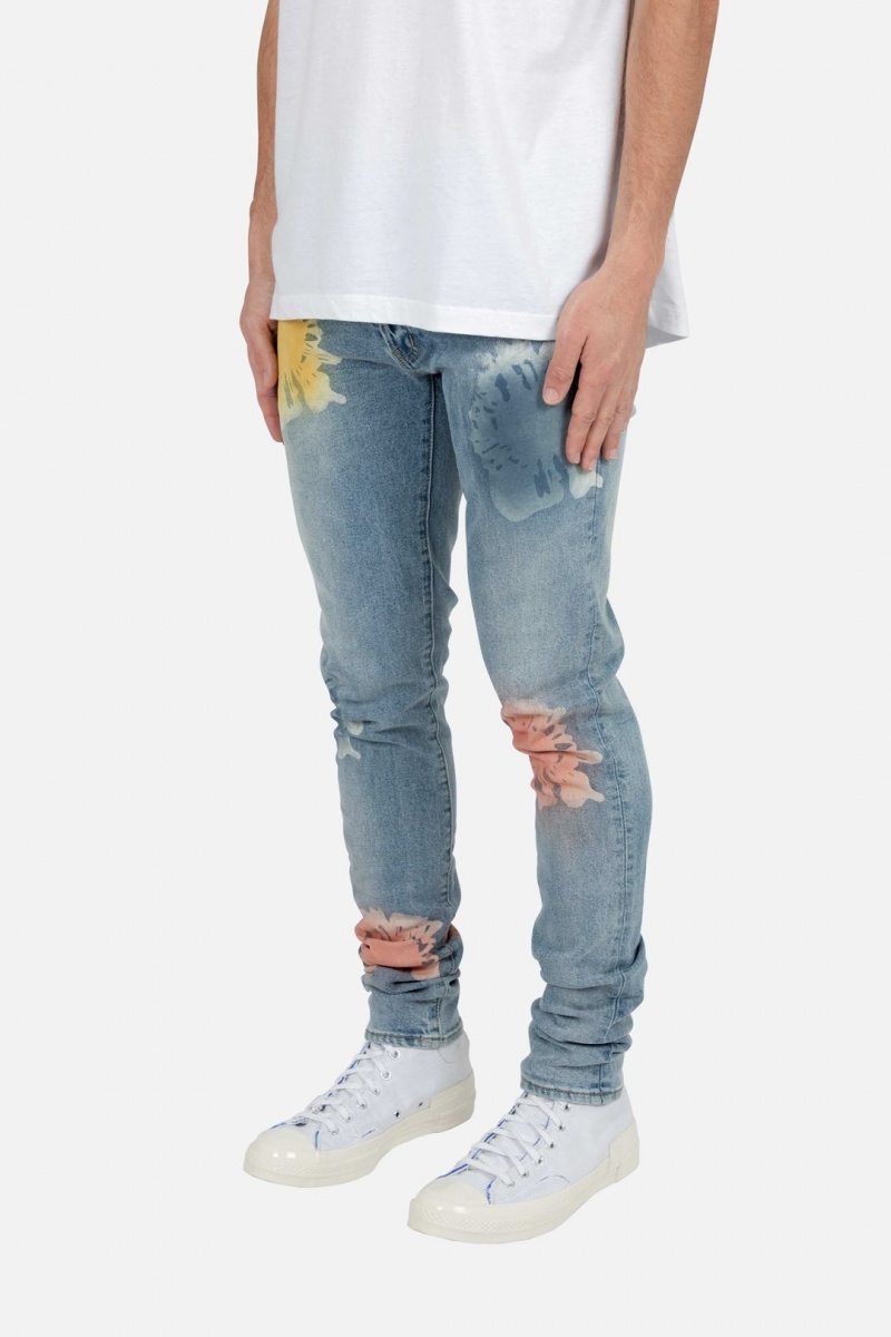 Jean Mnml M360 Burst Slim Denim Bleu Clair Homme | KMU-6906908