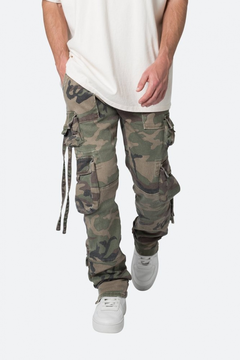 Straight Denim Mnml D152 Cargo Pants Camouflage  | RLL-6758579