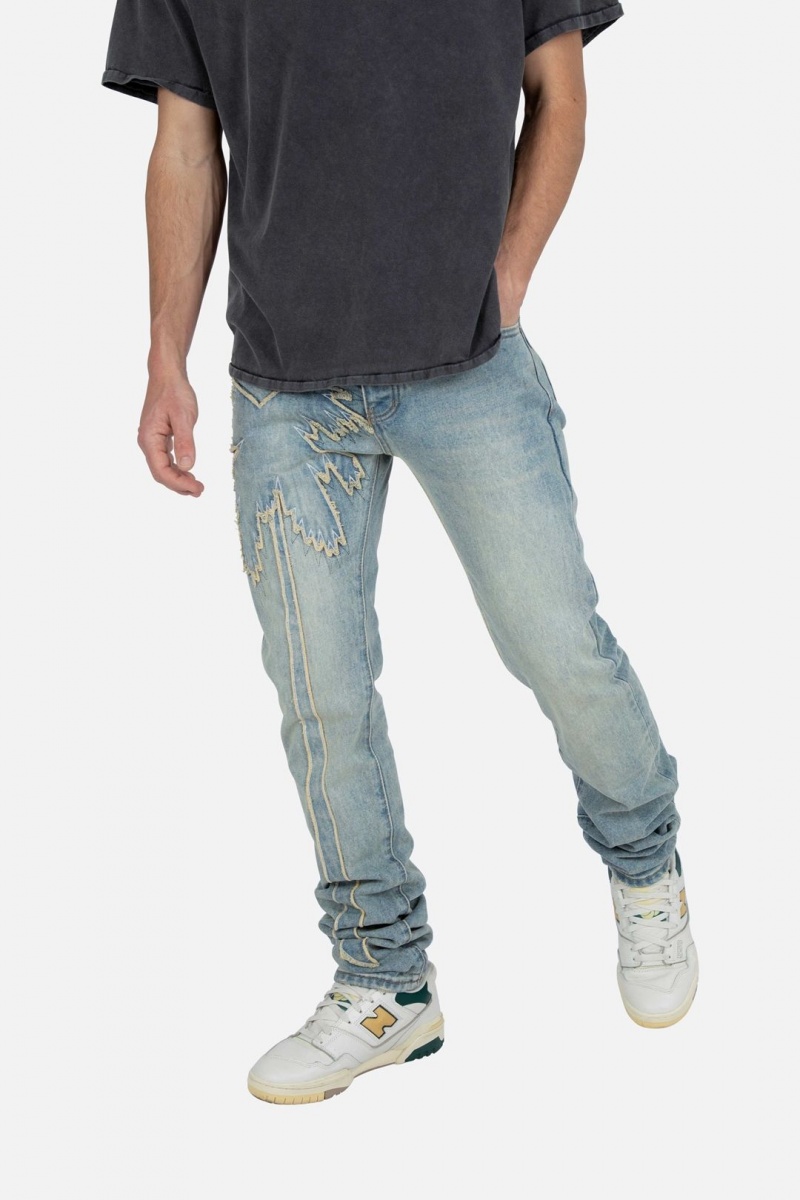 Straight Denim Mnml D430 Palm Droit Denim Bleu Homme | GAF-0108816