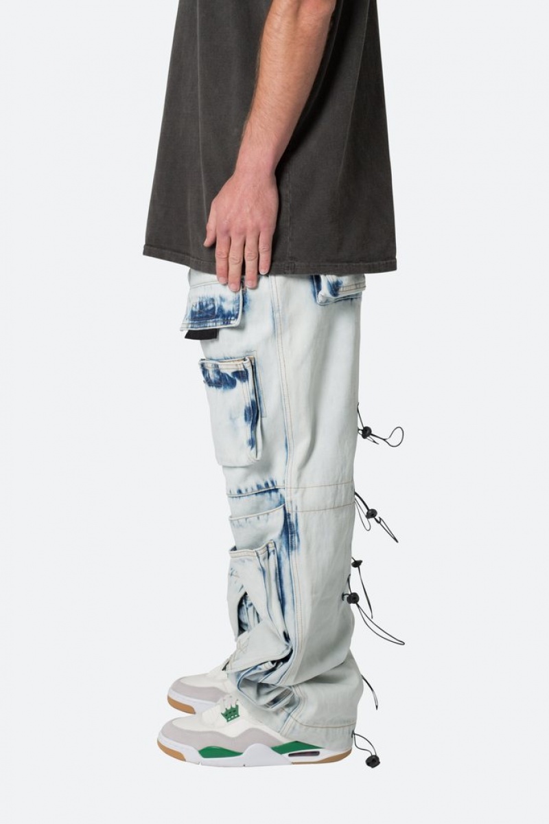 Baggy Denim Mnml Ultra Baggy Spray Cargo Denim Bleu  | HFY-5682701