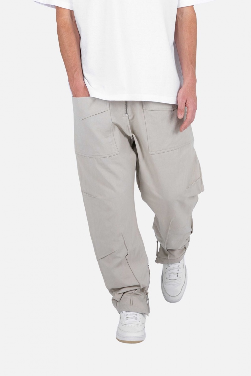 Cargos Mnml Multi Zip Cargo Pants Stone Homme | EJQ-5685746