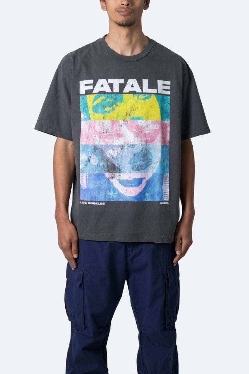 Tees Mnml Fatale Tee Noir  | HTI-1609291