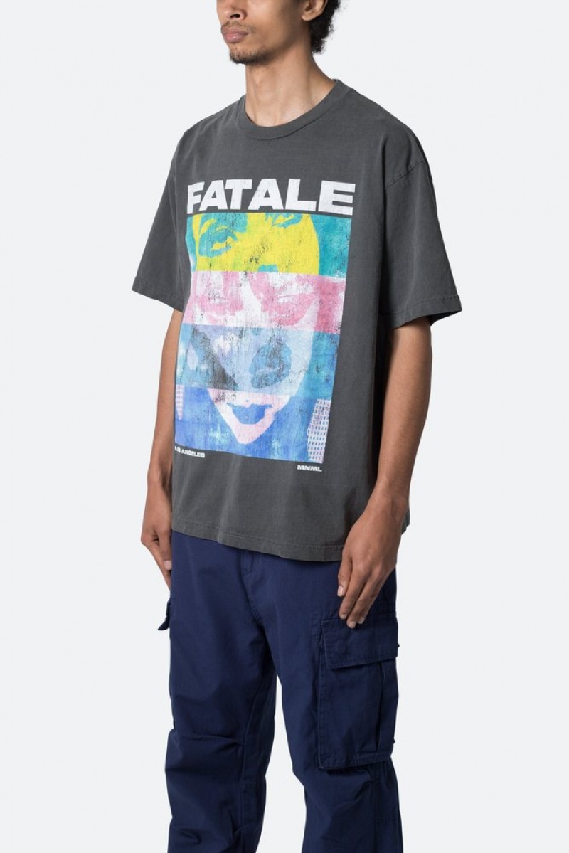 Tees Mnml Fatale Tee Noir  | HTI-1609291