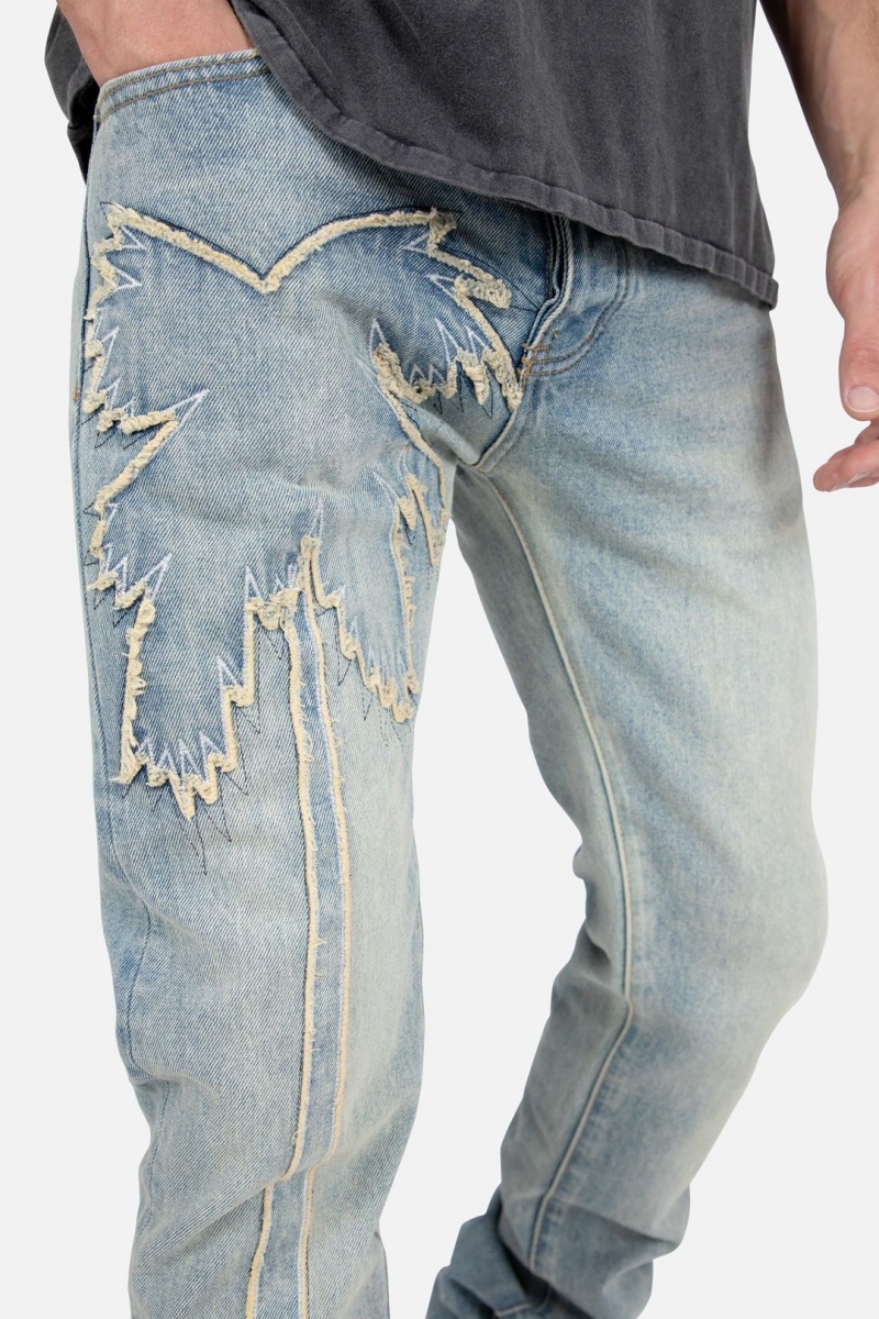 Straight Denim Mnml D430 Palm Droit Denim Bleu Homme | GAF-0108816