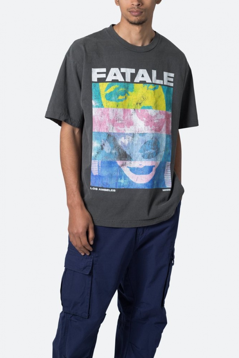 Tees Mnml Fatale Tee Noir  | HTI-1609291