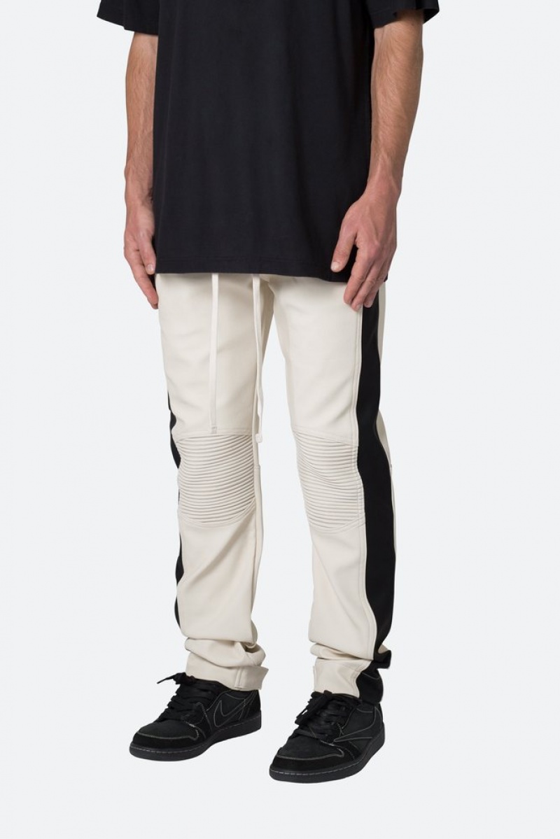 Pants & Chinos Mnml Cuir Moto Pants White/Black  | GYV-7036232