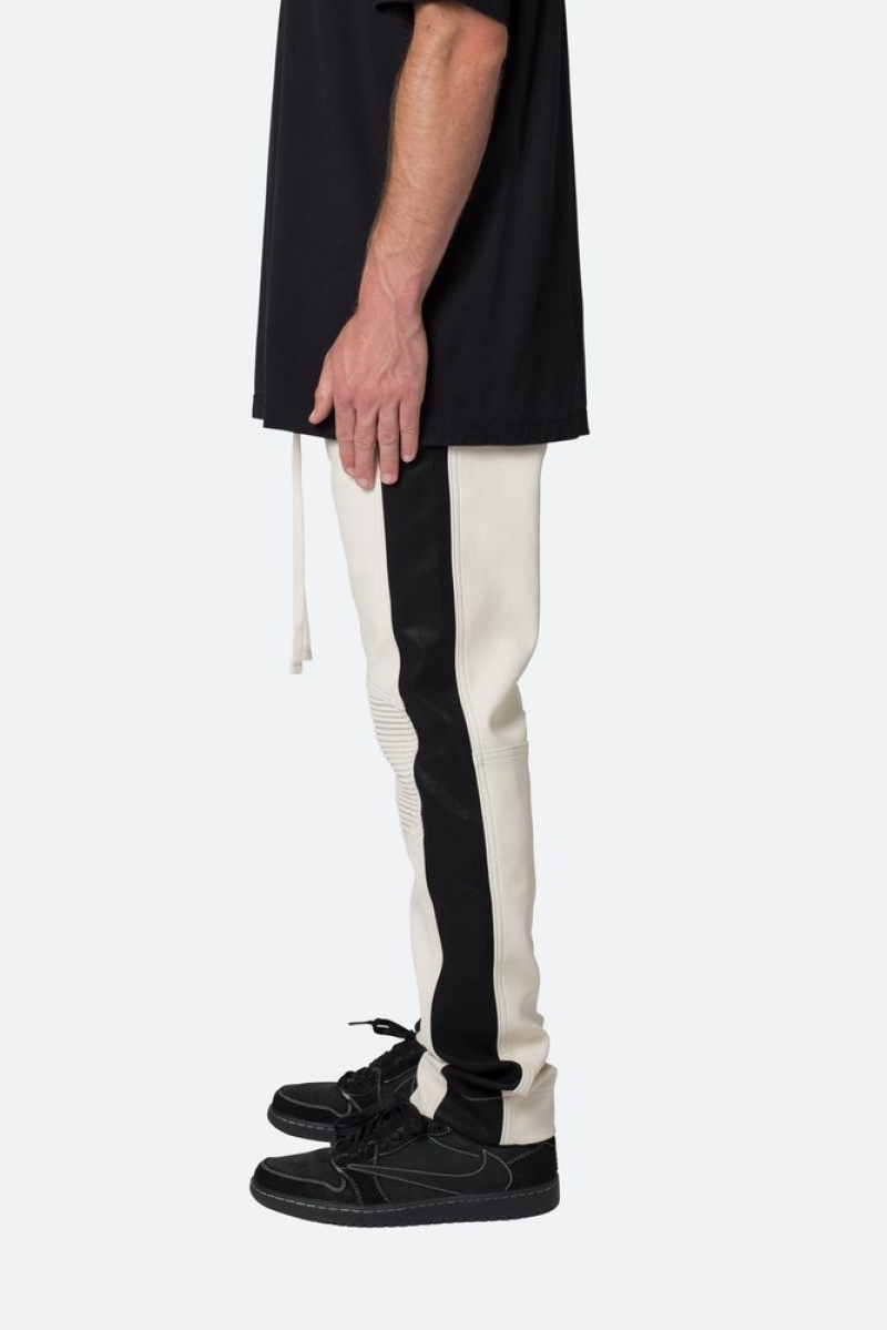 Pants & Chinos Mnml Cuir Moto Pants White/Black  | GYV-7036232